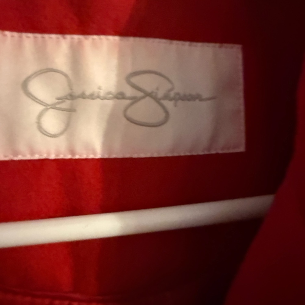 Jessica Simpson Vibrant Red Pea Coat - Picture 4 of 5